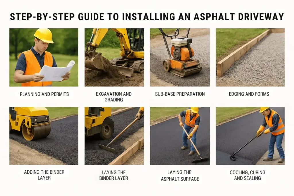 What are the Steps for Installing Asphalt Driveway