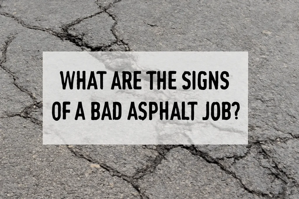 How To Determine a Bad Asphalt Work